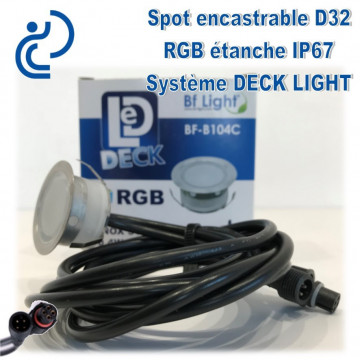Spot de Balisage Encastrable RGB D32 IP67 DECK LIGHT