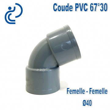 COUDE PVC 67°30 FF D40