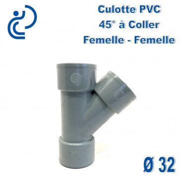 CULOTTE PVC 45° FF D32