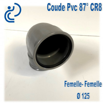 Coude pvc CR8 87° D125 FF