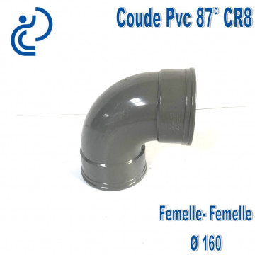 Coude pvc CR8 87° D160 FF