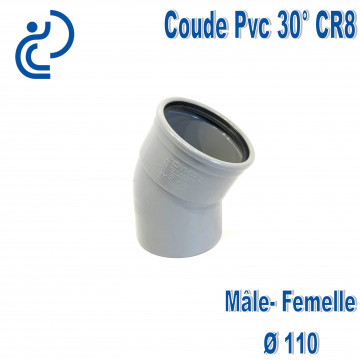Coude pvc CR8 30° D110 MF