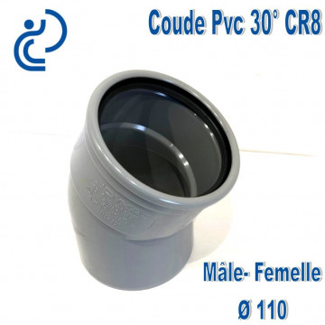 Coude pvc CR8 30° D110 MF