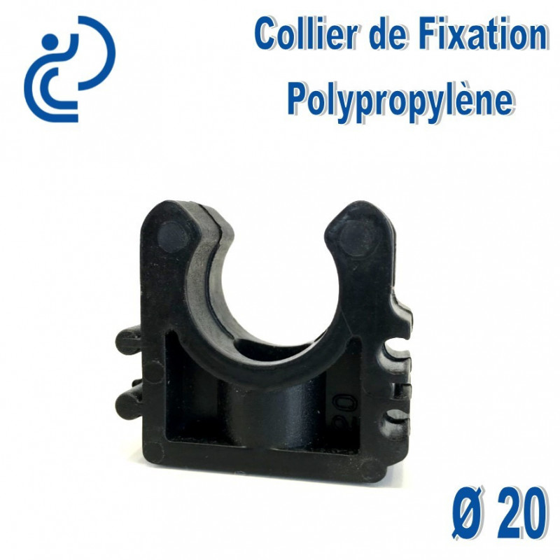 Collier de fixation marron pour tube Ø16 mm / Ø20 mm / Ø25 mm