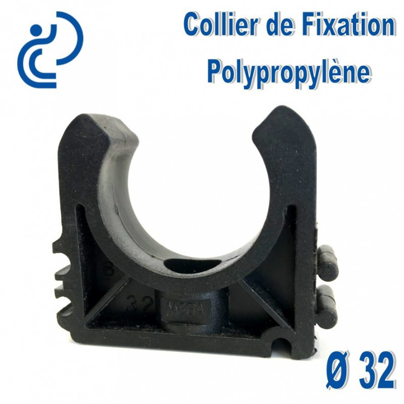 Collier de fixation double polypropylène pour tube
