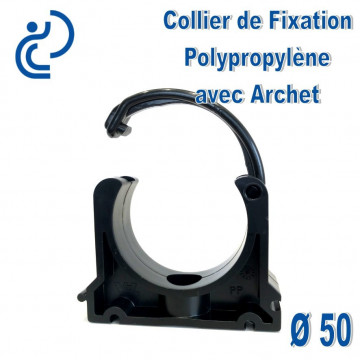 Collier de Fixation D50 Polypropylène avec archet