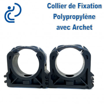 Collier de Fixation D63 Polypropylène avec archet
