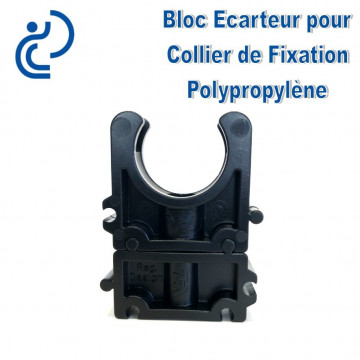 Bloc Ecarteur pour Collier de Fixation D25 Polypropylène