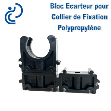 Bloc Ecarteur pour Collier de Fixation D25 Polypropylène