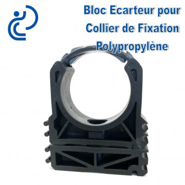Bloc Ecarteur pour Collier de Fixation D63 Polypropylène