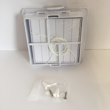 Grille de Ventilation PVC Blanc à encastrer 20x20 avec cadre + ailettes réglables
