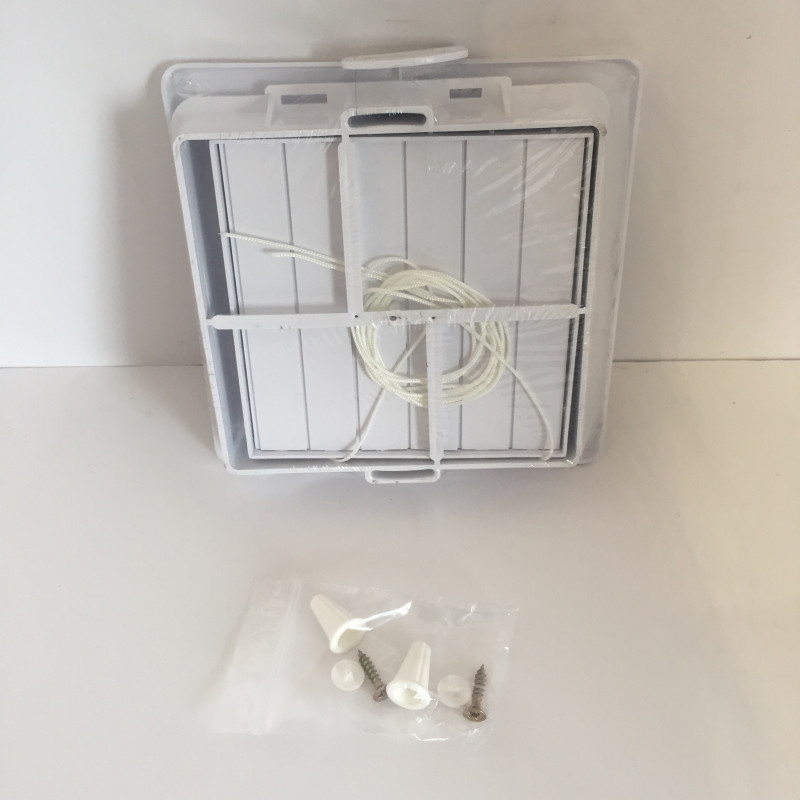 Grille de ventilation rectangulaire en Pvc blanc 50x9