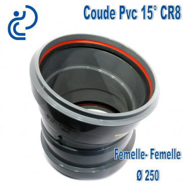 Coude pvc CR8 15° D250 FF