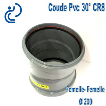 Coude pvc CR8 30° D200 FF