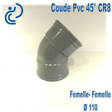 Coude pvc CR8 45° D110 FF