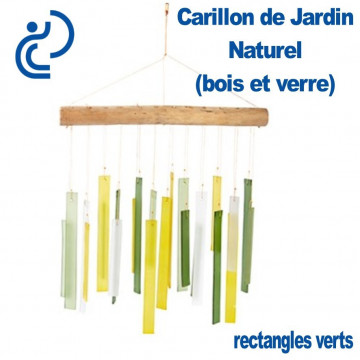 Carillon de Jardin Naturel Rectangles Verts
