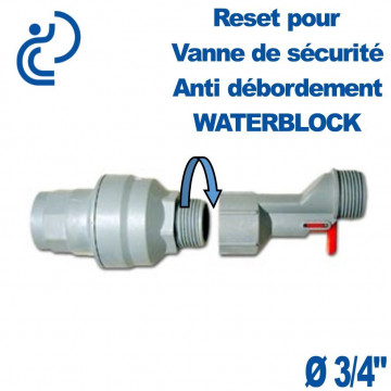 RESET pour Vanne de Sécurité Anti Débordement 3/4" WATERBLOCK