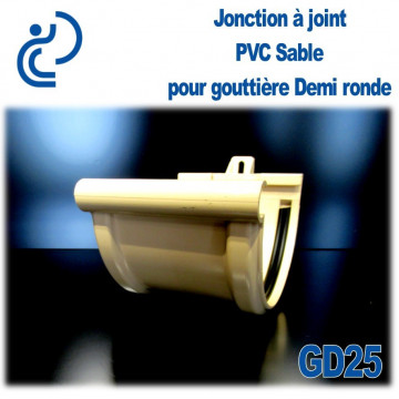 JONCTION PVC SABLE A JOINT POUR GOUTTIERE GD25