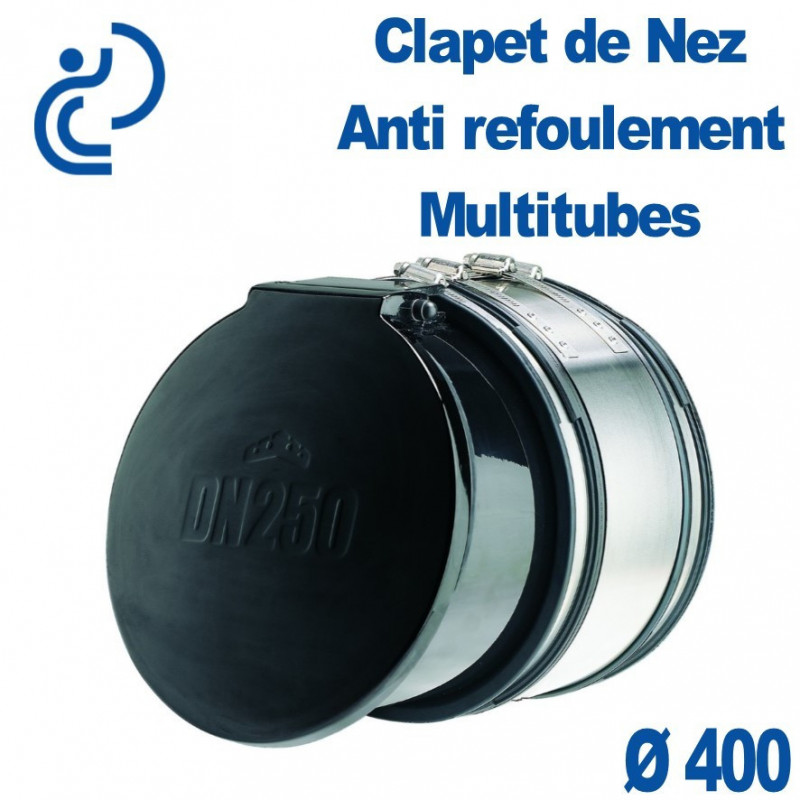 Clapet anti-retour multi-diamètres CM 130 pour conduits rigides ronds PVC -  ø120-130mm - ø125-110mm