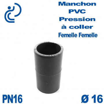 Manchon PVC Pression D16 PN16 à coller
