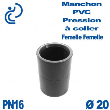Manchon PVC Pression D20 PN16 à coller