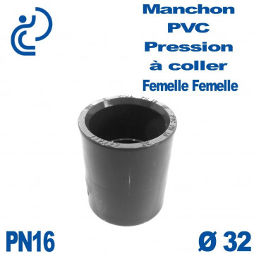 Manchon PVC Pression D32 PN16 à coller