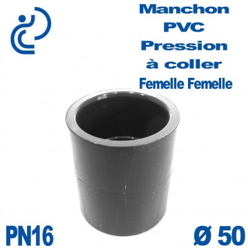 Manchon PVC Pression D50 PN16 à coller