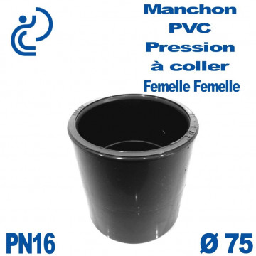 Manchon PVC Pression D75 PN16 à coller