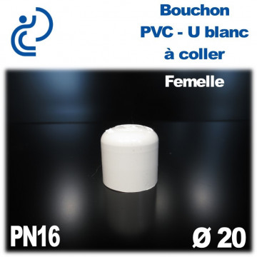 Bouchon Pression en PVC-U blanc à coller PN16 D20
