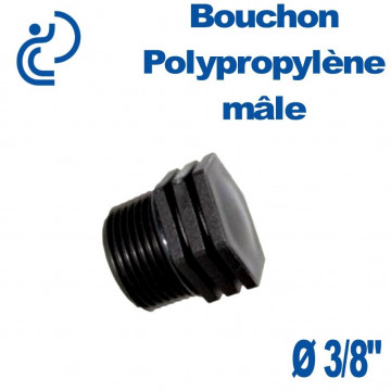 Bouchon Polypropylène 3/8" Mâle