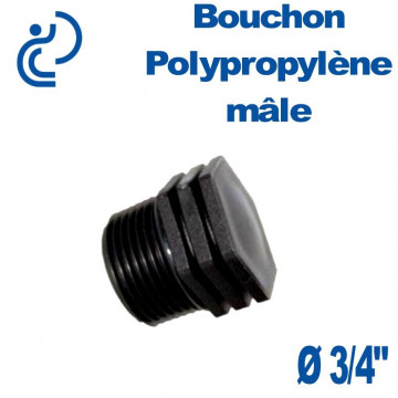 Bouchon Polypropylène 3/4" Mâle
