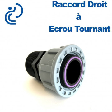 RACCORD DROIT A ECROU TOURNANT 2" FM