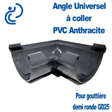 ANGLE UNIVERSEL PVC BLANC POUR GOUTTIERE GD25