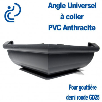 ANGLE UNIVERSEL PVC BLANC POUR GOUTTIERE GD25