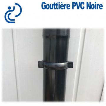 TUBE DESCENTE GOUTTIERE PVC D80 NOIR