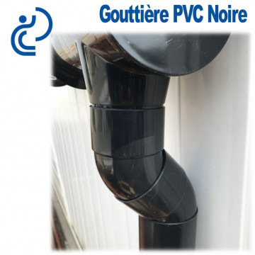 CULOTTE GOUTTIERE PVC  NOIRE 45°
