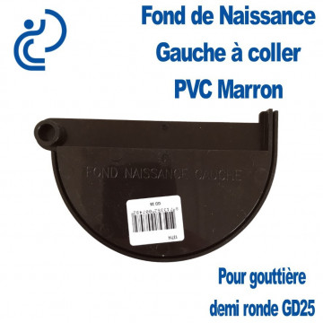 FOND DE NAISSANCE GAUCHE PVC MARRON
