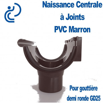 NAISSANCE CENTRALE A JOINTS EN PVC MARRON POUR GD25