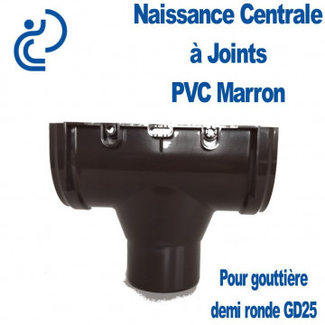 NAISSANCE CENTRALE A JOINTS EN PVC MARRON POUR GD25