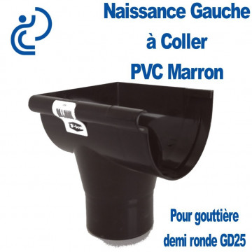 NAISSANCE GAUCHE A COLLER EN PVC MARRON 