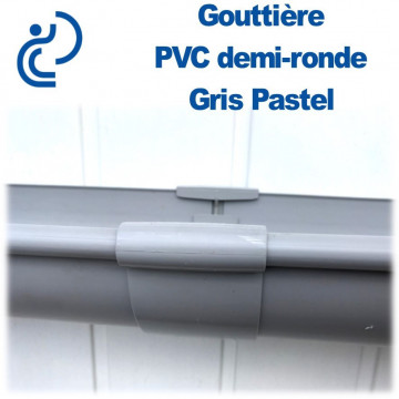 JONCTION DE GOUTTIERE PVC GRIS PASTEL