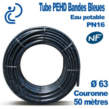 TUBE PEHD BB NF couronnes 50ml d63