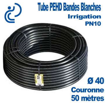 TUBE PEHD IRRIGATION d40 couronne 50m pn10