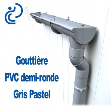 FOND DE GOUTTIERE PVC  DROIT gris pastel 