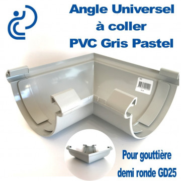 ANGLE UNIVERSEL EN PVC gris pastel