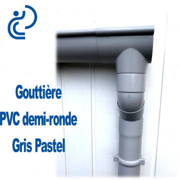 COUDE GOUTTIERE PVC gris pastel