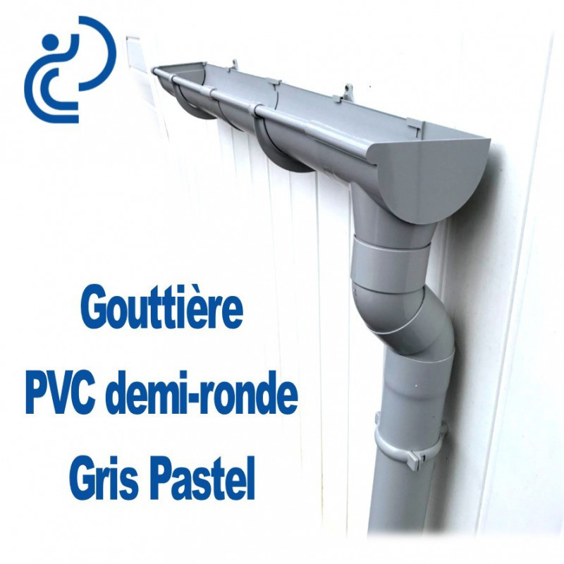 Manchon pour Descente de Gouttière PVC Gris Pastel Ø80 Mâle-Femelle