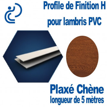 Profile de Finition H Plaxé Chène Pour lambris PVC longueur de 4ml