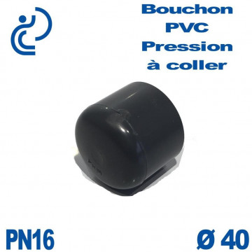 Bouchon Femelle PVC Pression D40 PN16 à coller