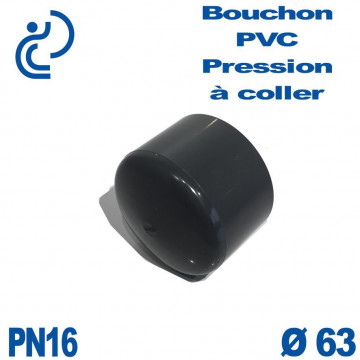 Bouchon Femelle PVC Pression D63 PN16 à coller